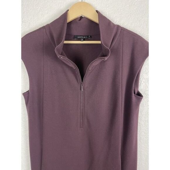 Lafayette 148 New York Womens Dress Medium Purple Eggplant Office Career Fall - Picture 6 of 7